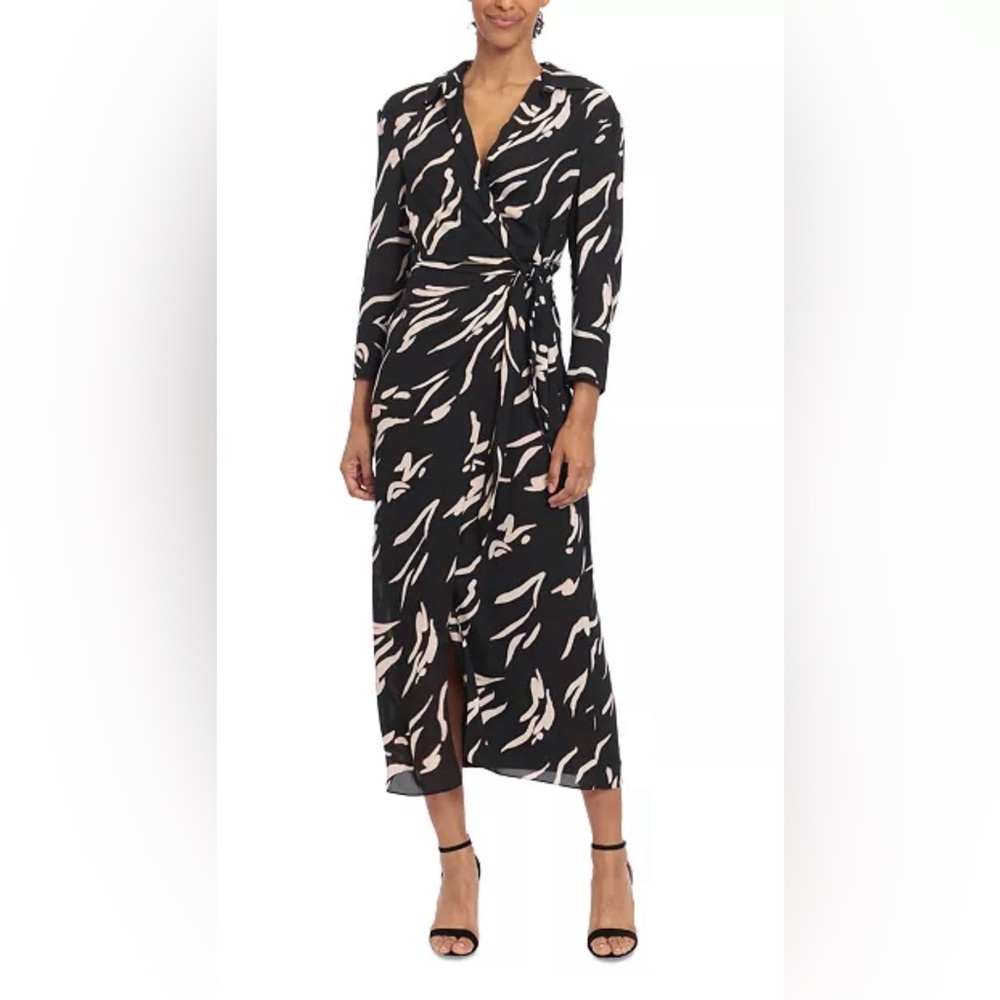 DONNA MORGAN long wrap dress